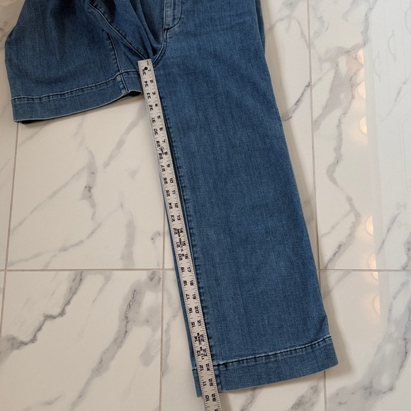 Madewell Emmett Wide-Leg Crop Rosalie Wash Medium Denim Jeans Women’s Size 26 - Picture 12 of 15